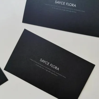 Black Cardstock Postcards
