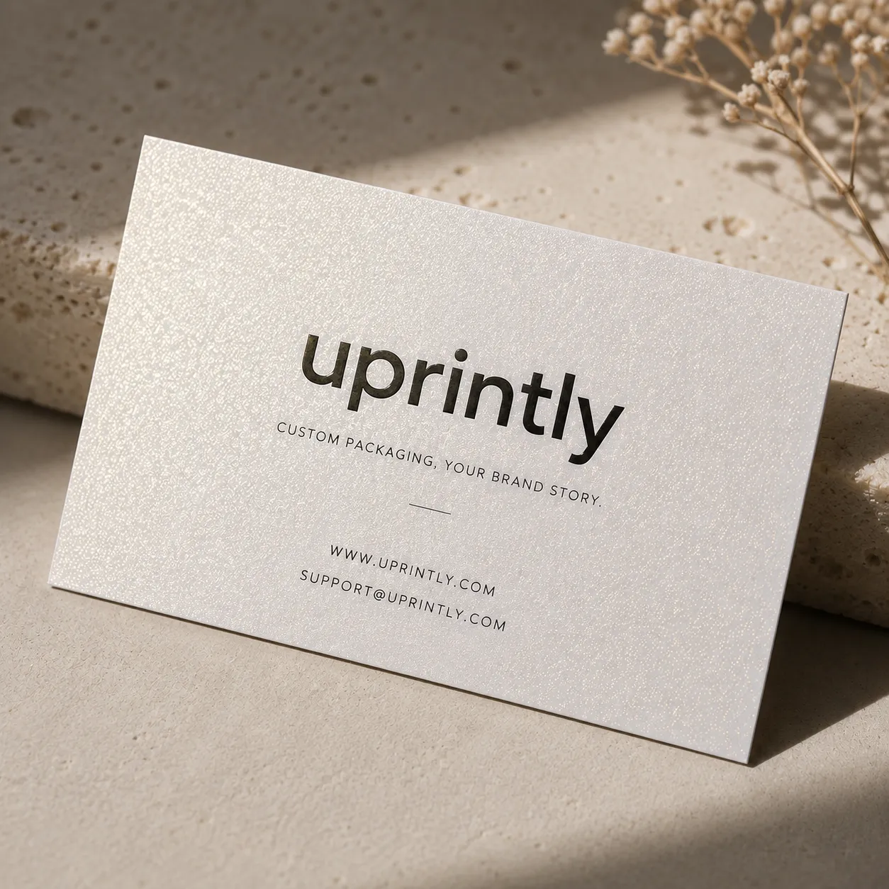 Pearlescent Paper Business Cards