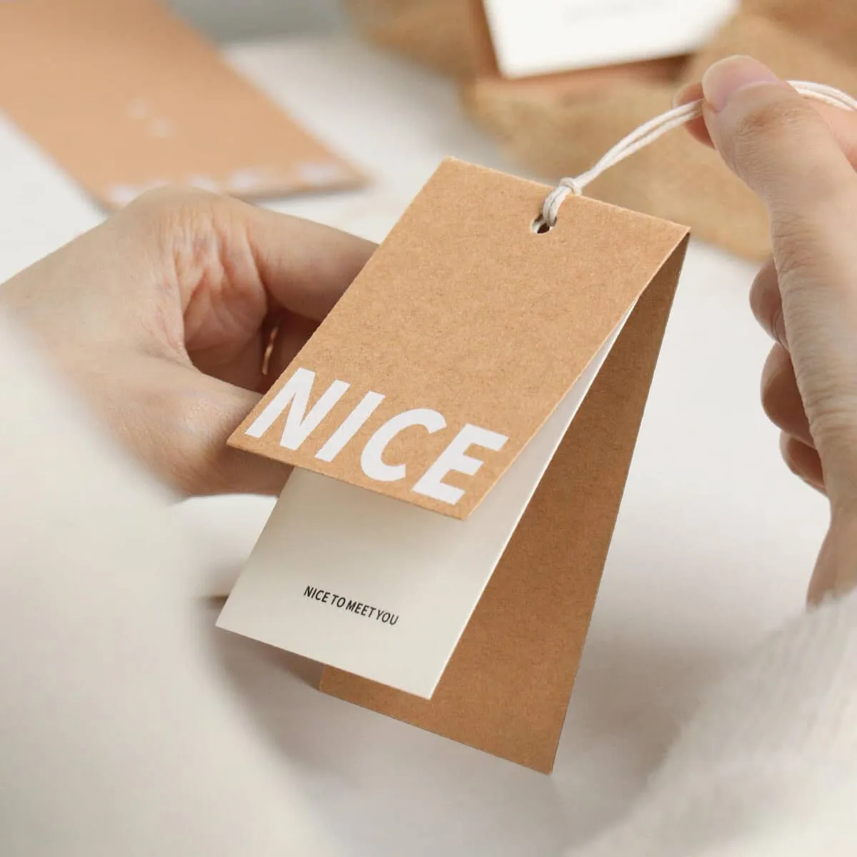 Folded Hang Tags