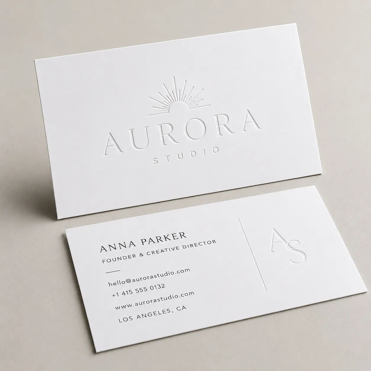 Embossed & Debossed Business Cards