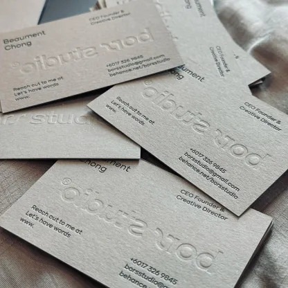 Premium Deep Embossed & Debossed Business Cards
