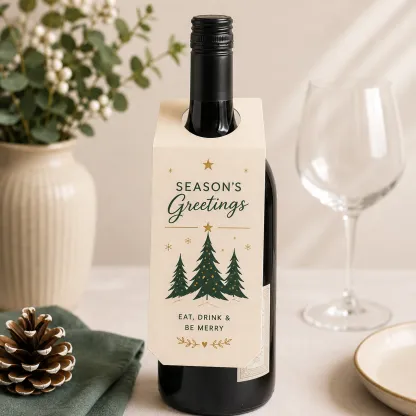 Custom White Cardstock Bottle Neck Tags