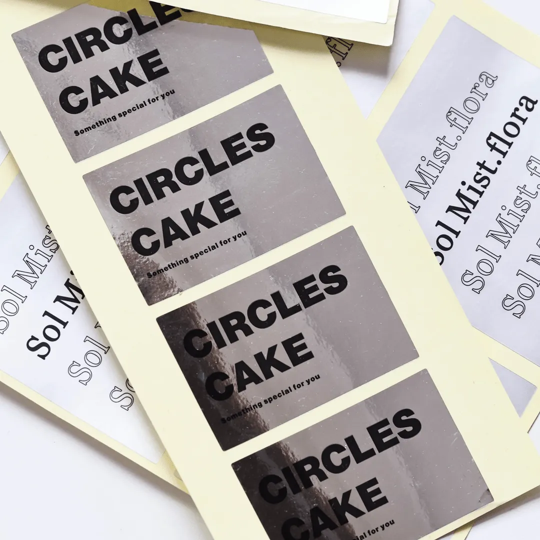 Silver Foil Paper Stickers