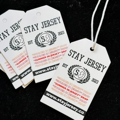White Paper Hang Tag Strings Set