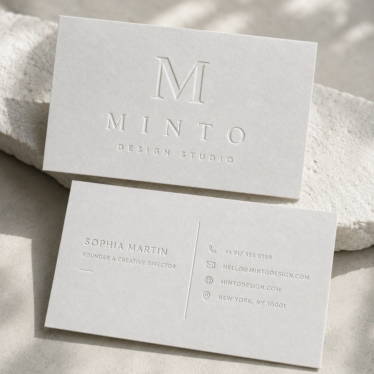 Premium Embossed & Debossed Business Cards