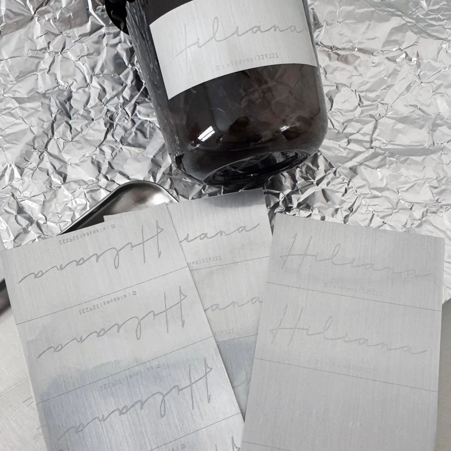 Brushed Silver Stickers