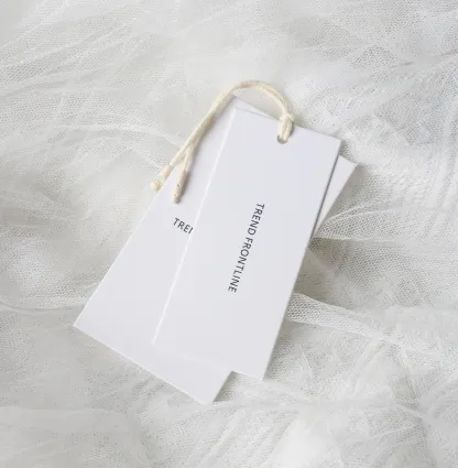 White Paper Hang Tag Strings Set