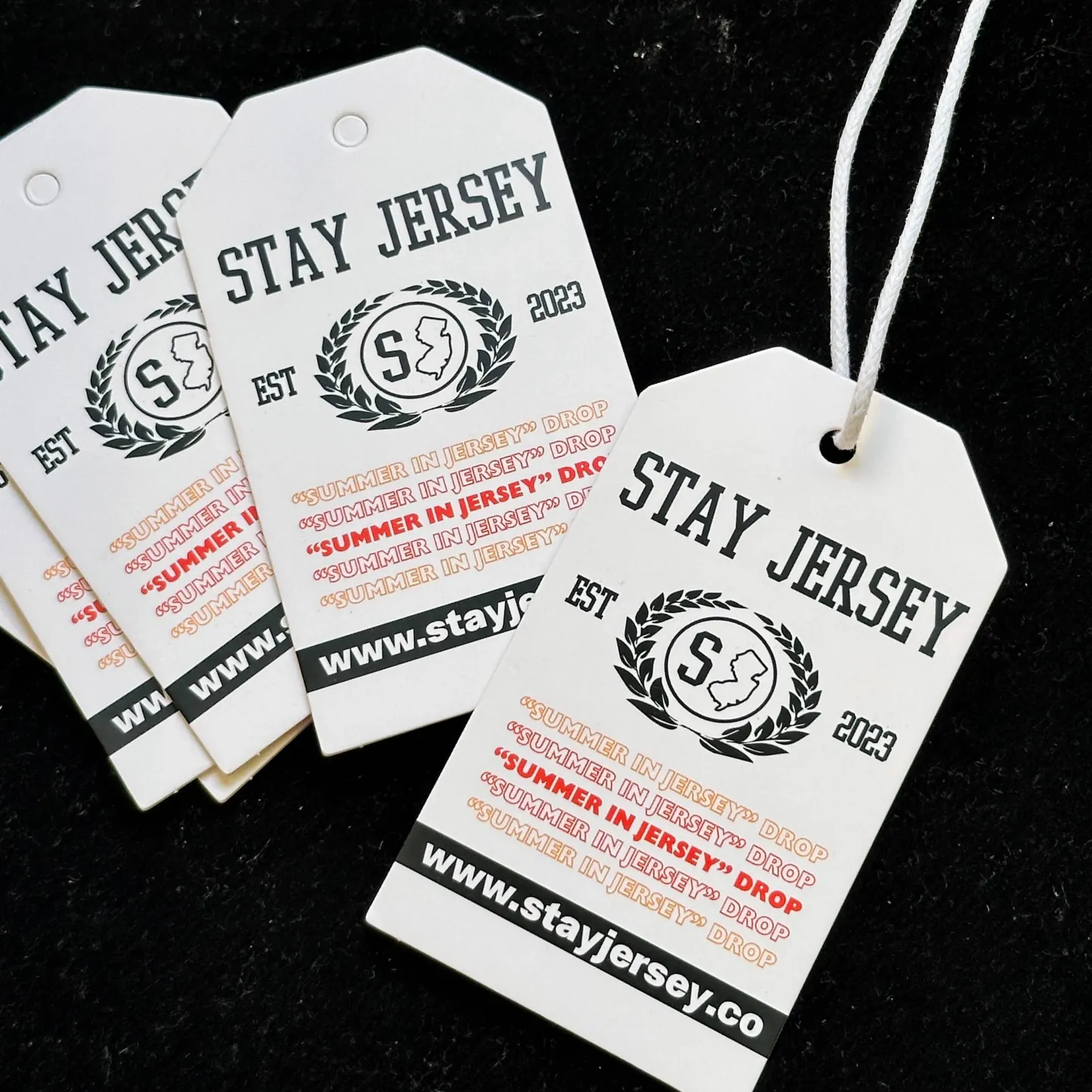 White Paper Hang Tag Strings Set