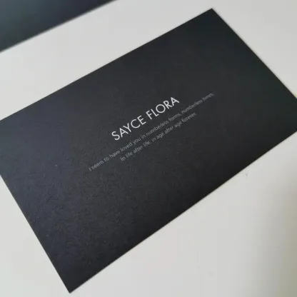 Black Cardstock Postcards