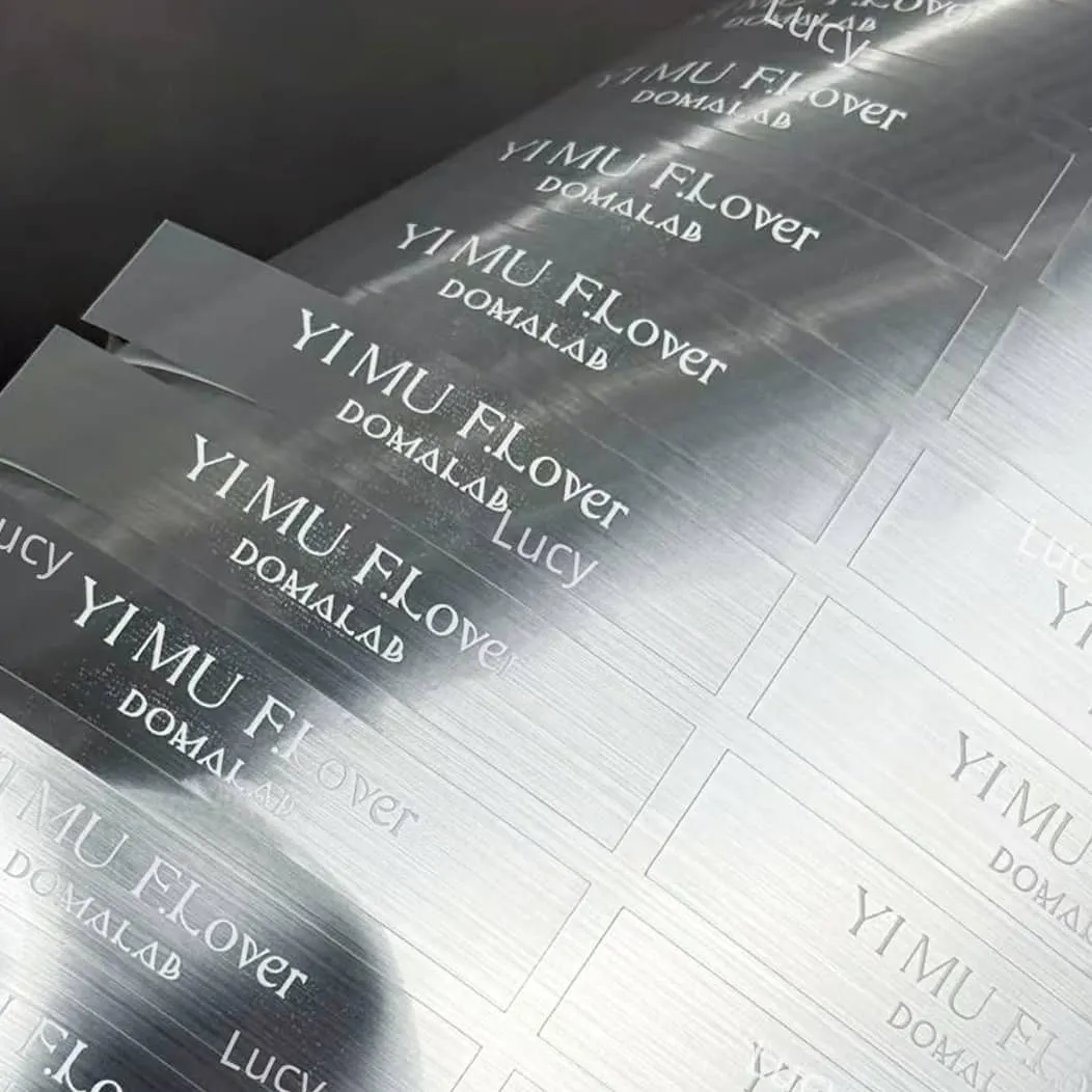 Brushed Silver Stickers