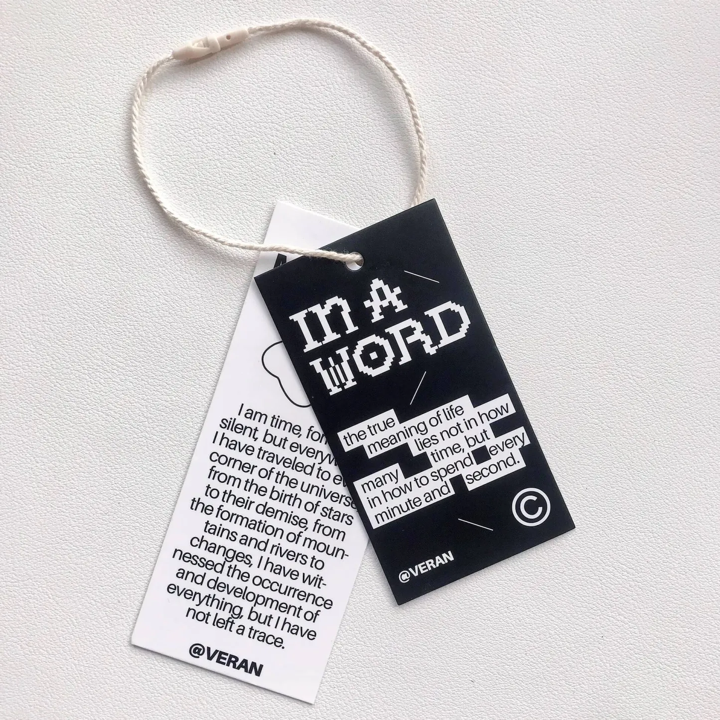 White Paper Hang Tag Strings Set