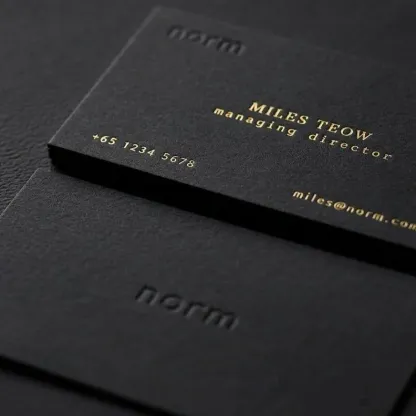 Black Cardstock Business Cards