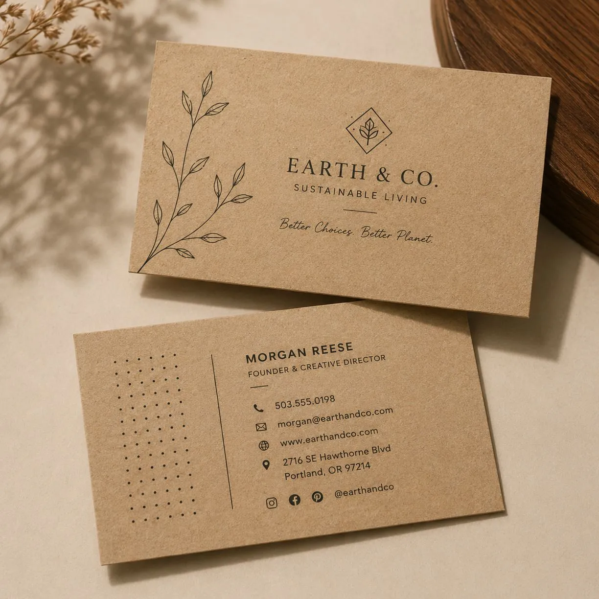 Kraft Paper Business Cards