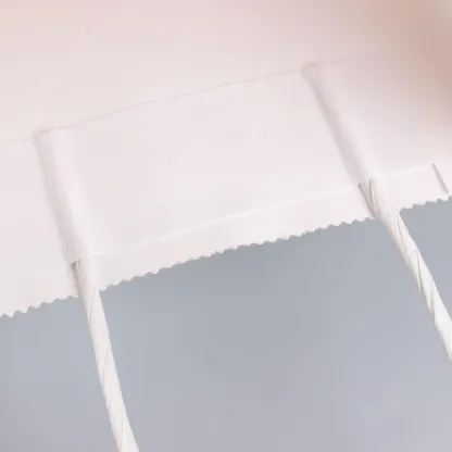 Custom White Kraft Paper Shopping Bag