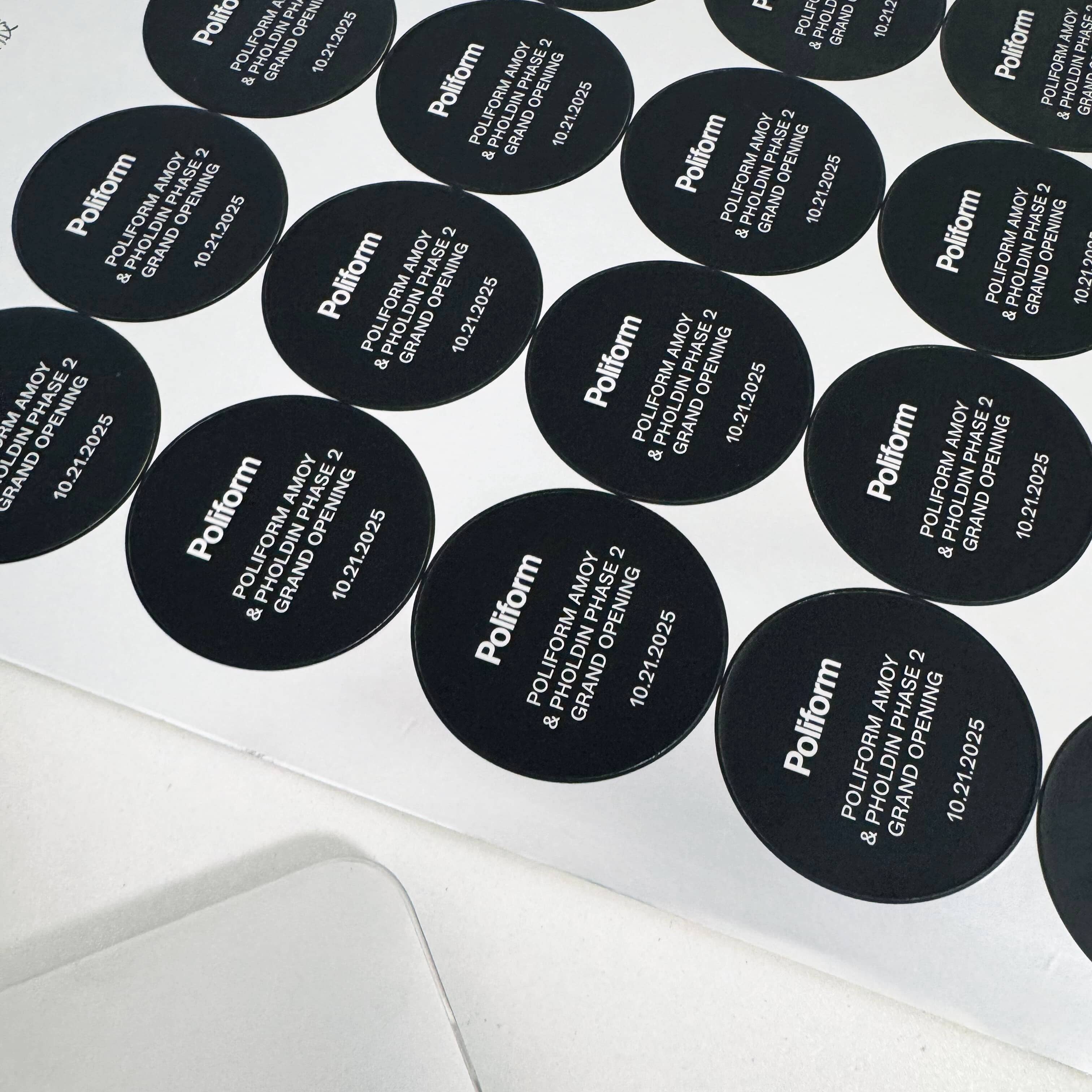 Silver Foil Stamped Stickers