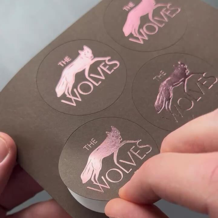 Silver Foil Stamped Stickers