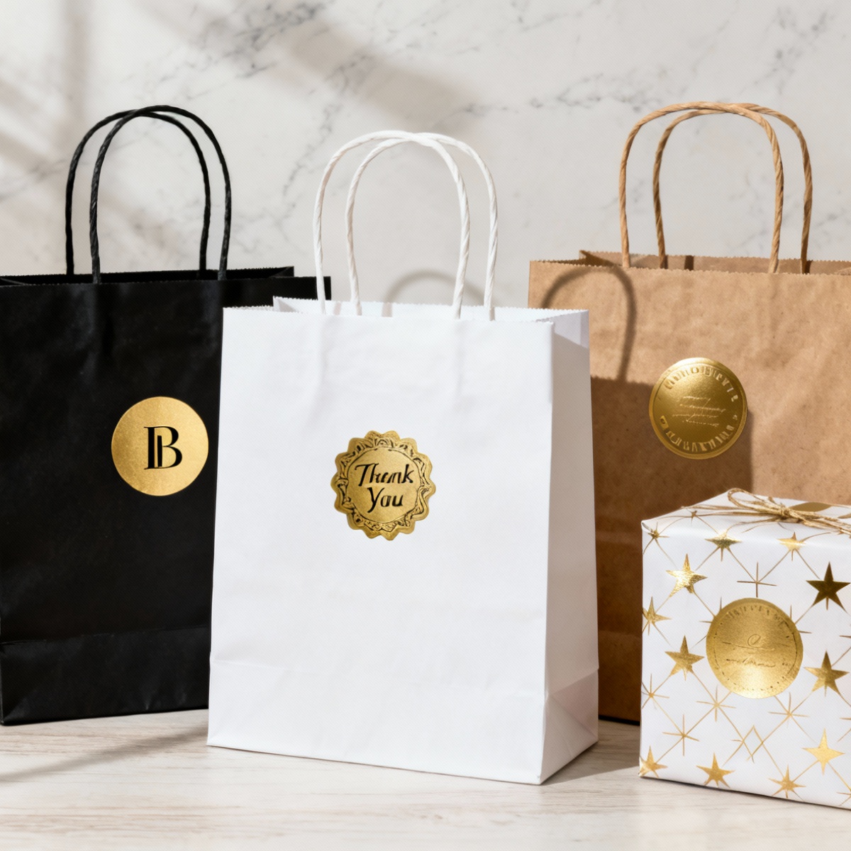 Gold Foil Paper Stickers