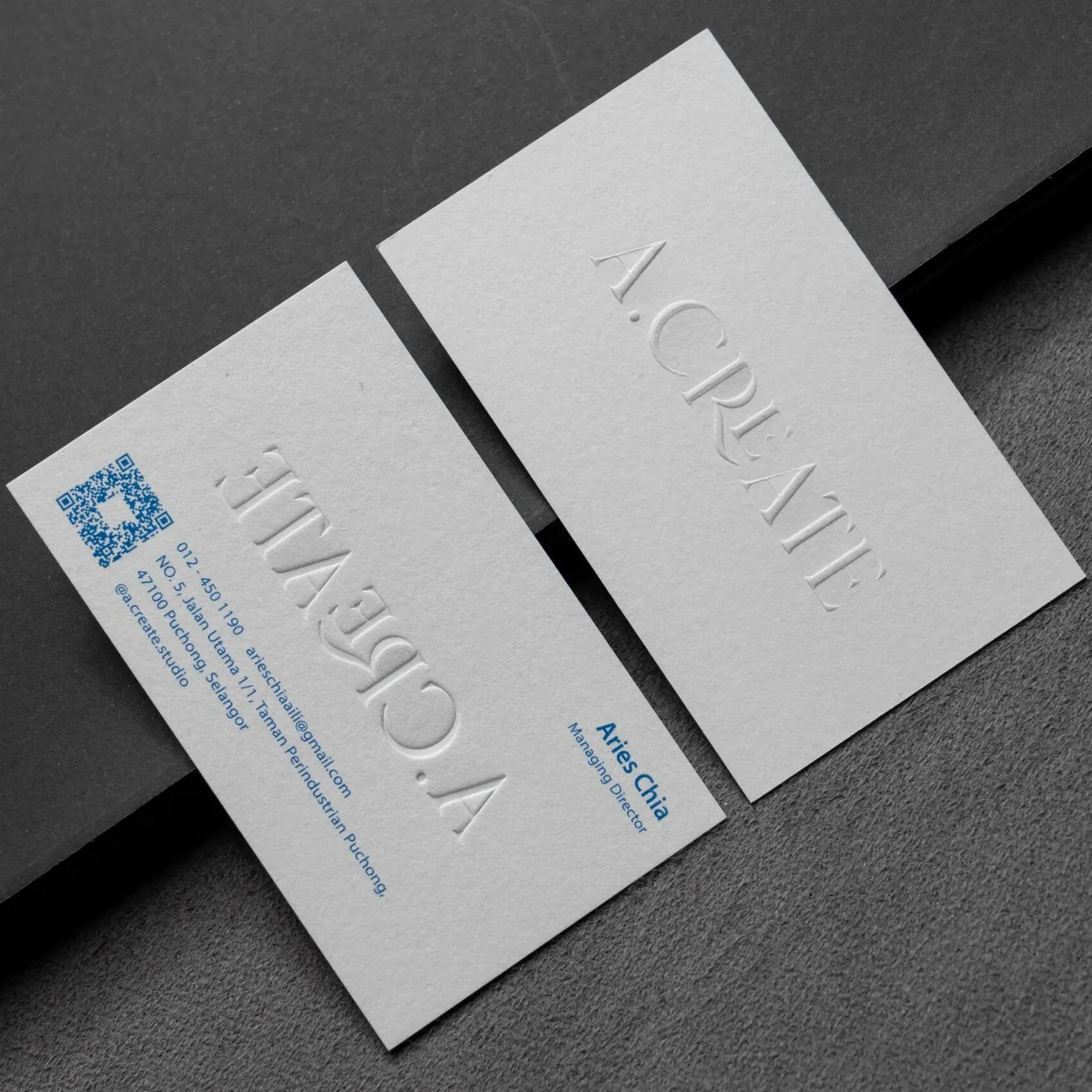 Premium Deep Embossed &amp; Debossed Business Cards