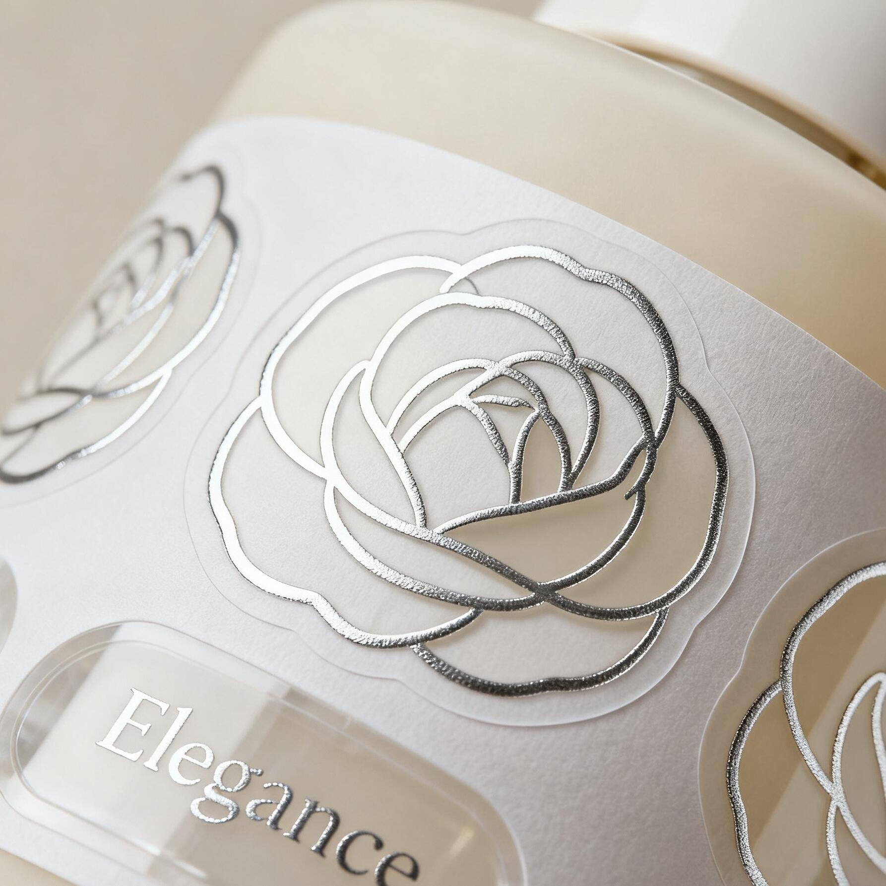 Silver Foil Stamped Stickers