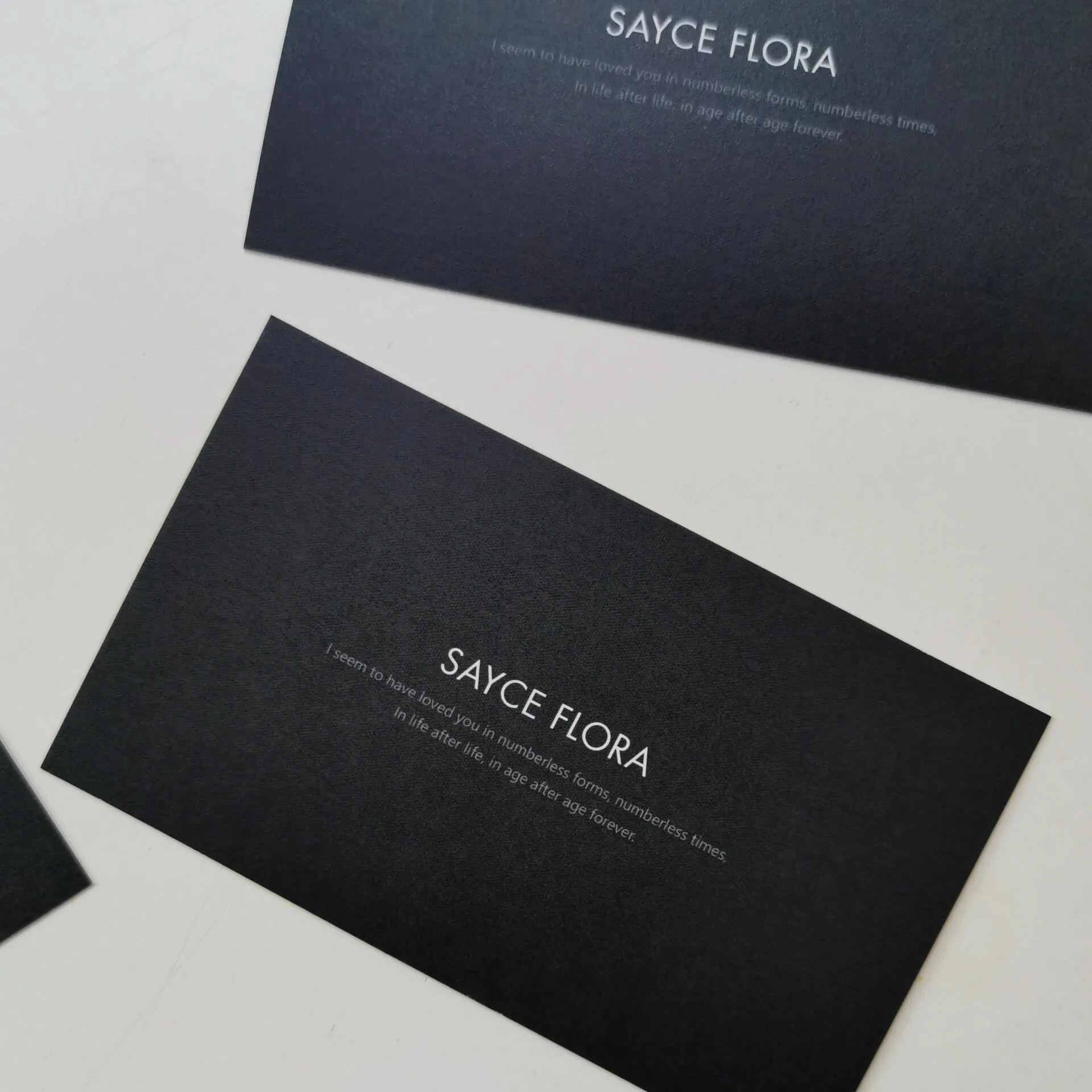 Custom Black Cardstock Postcards