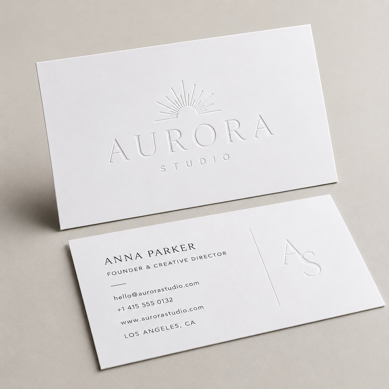 Embossed &amp; Debossed Business Cards