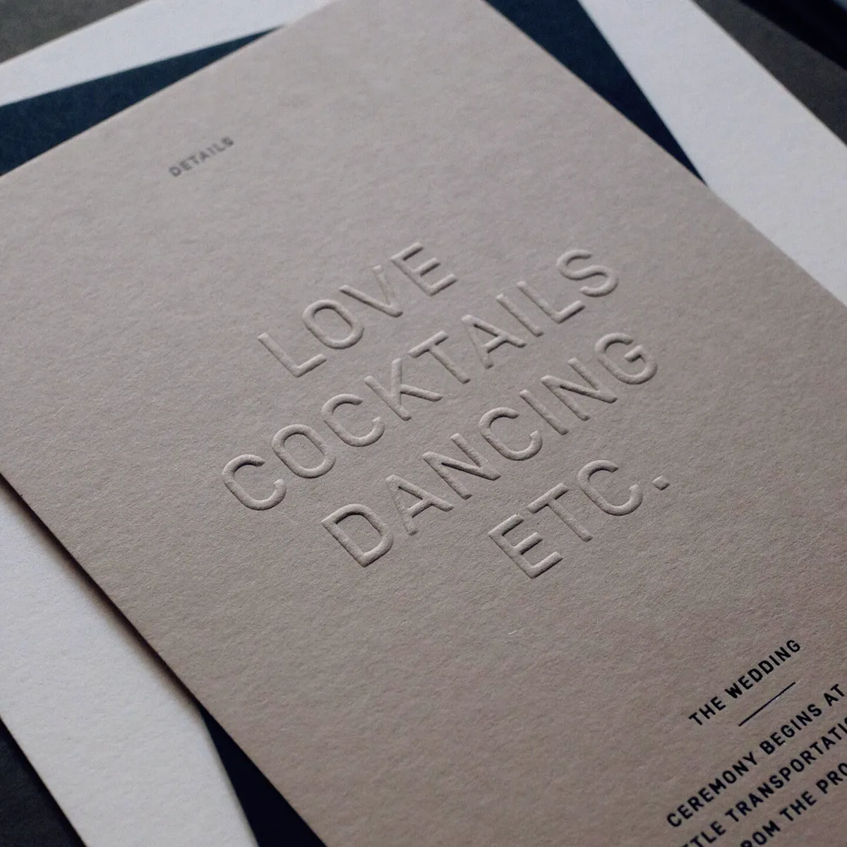 Embossed &amp; Debossed Postcards