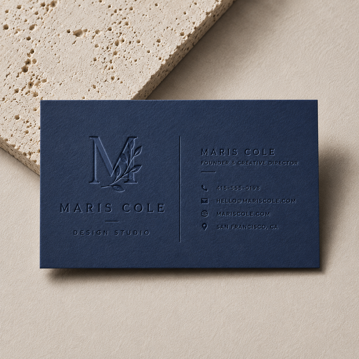 Premium Embossed &amp; Debossed Business Cards
