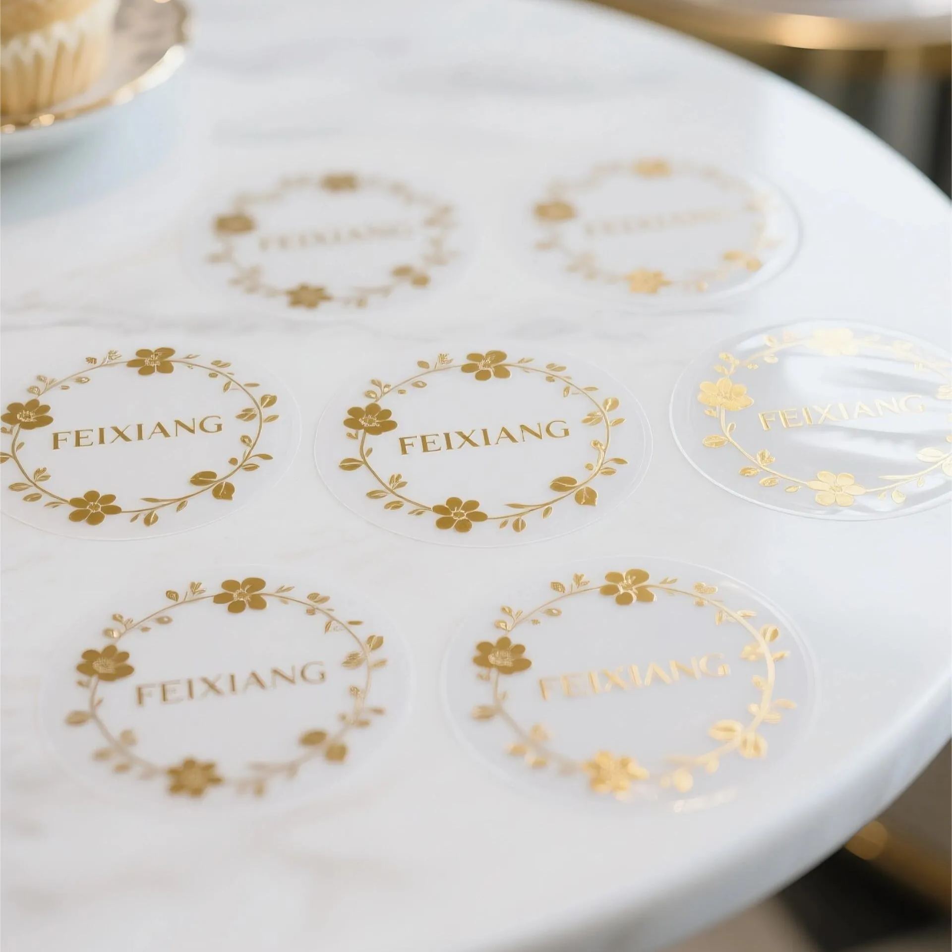 Gold Foil Stamped Stickers
