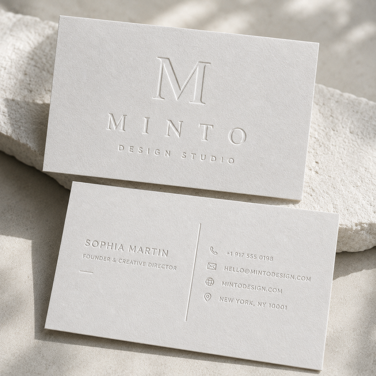 Premium Embossed &amp; Debossed Business Cards
