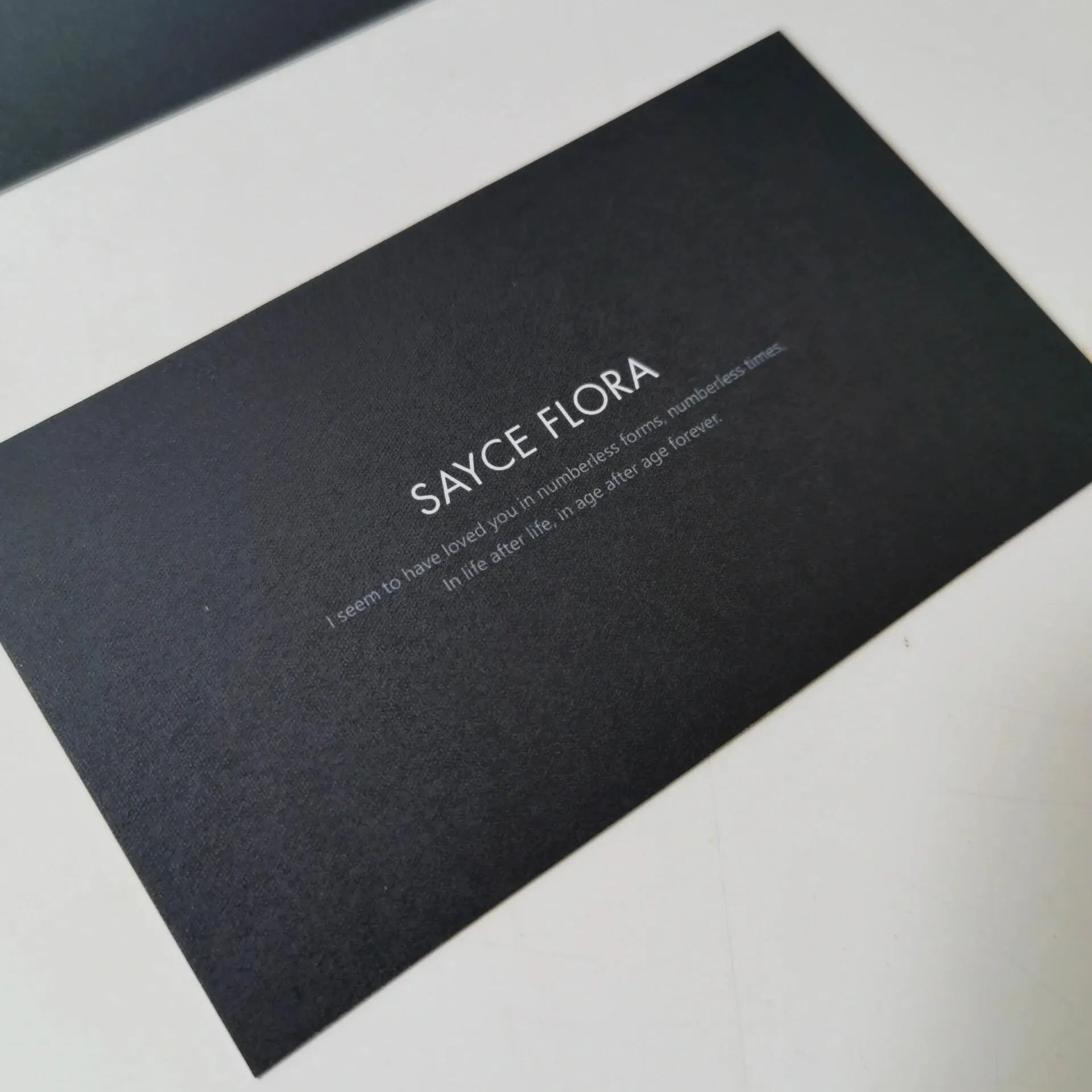 Custom Black Cardstock Postcards